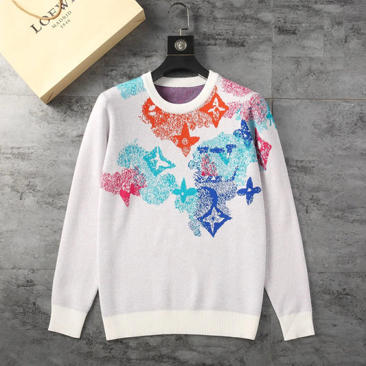 Mens Womens Colorful Printed Cardigan Designer Sweater - FASHION MYST