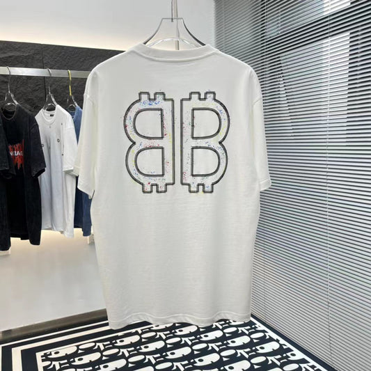 BALENCIAGA || Men's Half Sleeve T-Shirt Master Elegant White Color - FASHION MYST