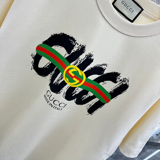 GUCCI || New Simple Letter Pattern Series Round-Neck Short Sleeves T-Shirt - FASHION MYST