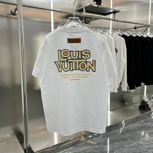 LOUIS VUITTON || White Drop Shoulder T-shirt - FASHION MYST