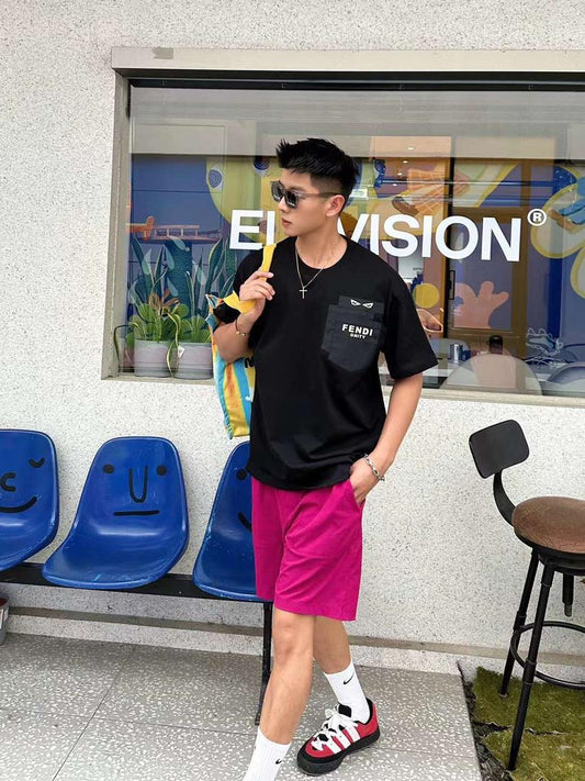 FENDI || Luxury Pocket Fendi Logo Printed T-Shirt - FASHION MYST