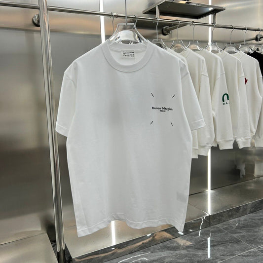 MAISON MARGIELA || White Drop Shoulder T-Shirt With Number Design on Back - FASHION MYST