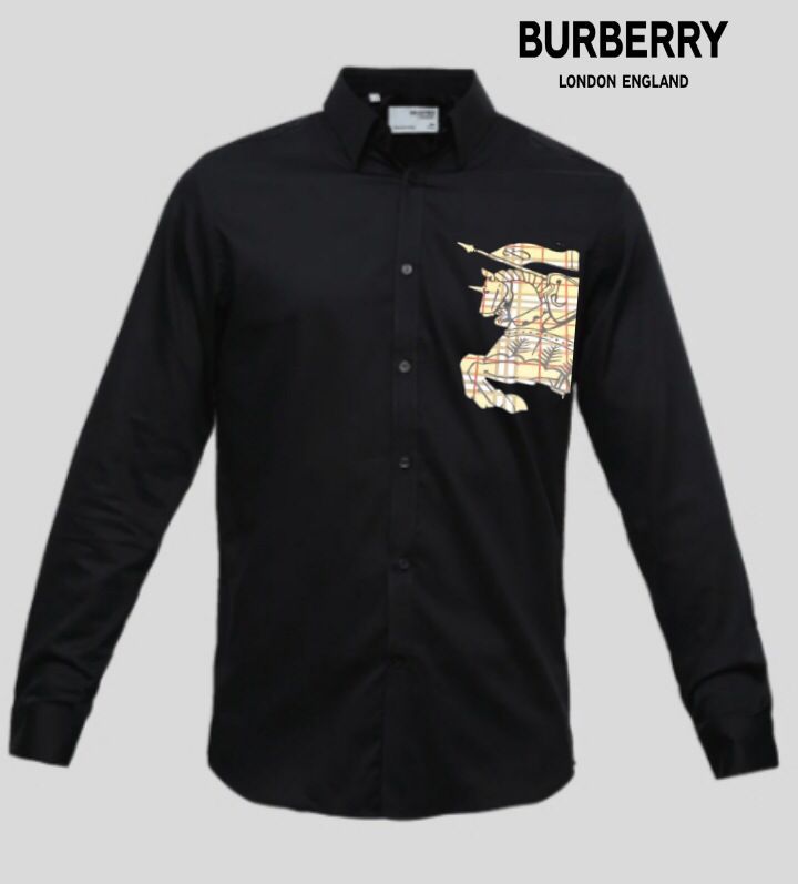 BURBERRY EKD Logo Print Cotton Shirt For Men FASHION MYST