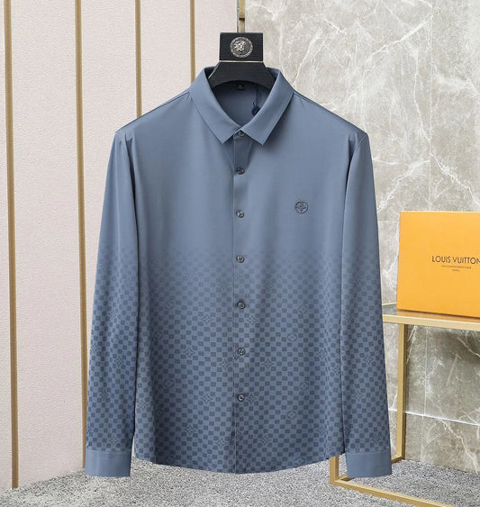 LOUIS VUITTON || MEN'S LYCRA MONOGRAM PRINTED SHIRT - FASHION MYST