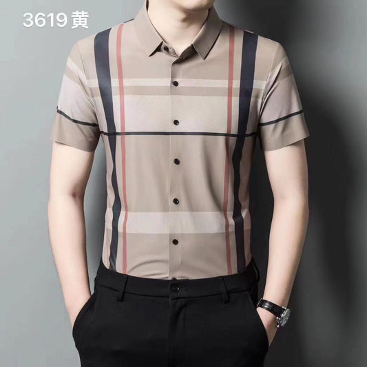 Luxury Fully Strechable Short Sleeves Shirt - FASHION MYST