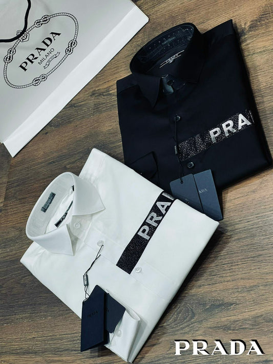 Monogram Print Full Sleeve Shirts For Men - FASHION MYST