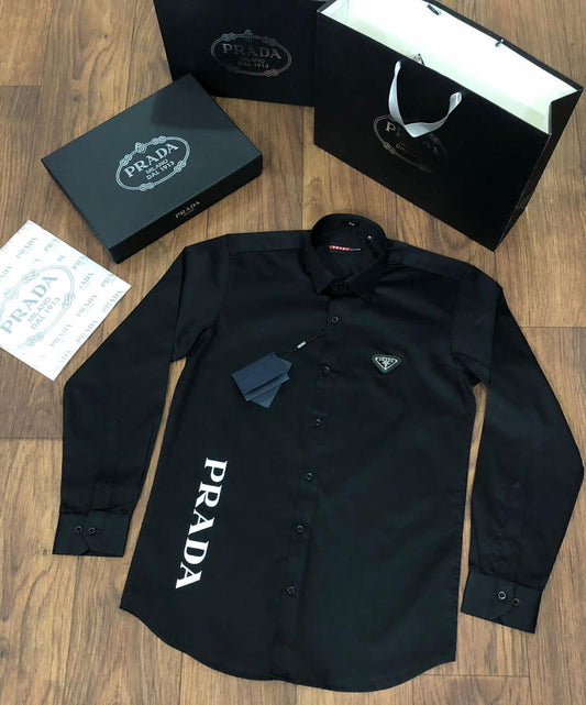 Monogram Print Full Sleeve Shirts For Men - FASHION MYST