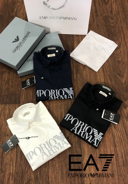 Monogram Print Full Sleeve Shirts For Men - FASHION MYST