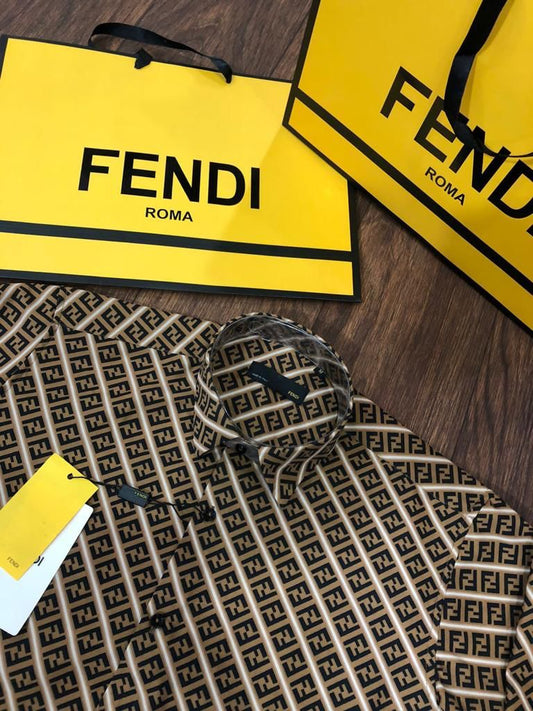 Premium Logo Print Shirt In Brown For Men Lyst - FASHION MYST