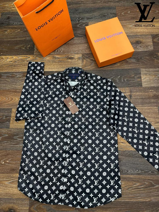 PREMIUM QUALITY MONOGRAM PRINT SHIRT - FASHION MYST