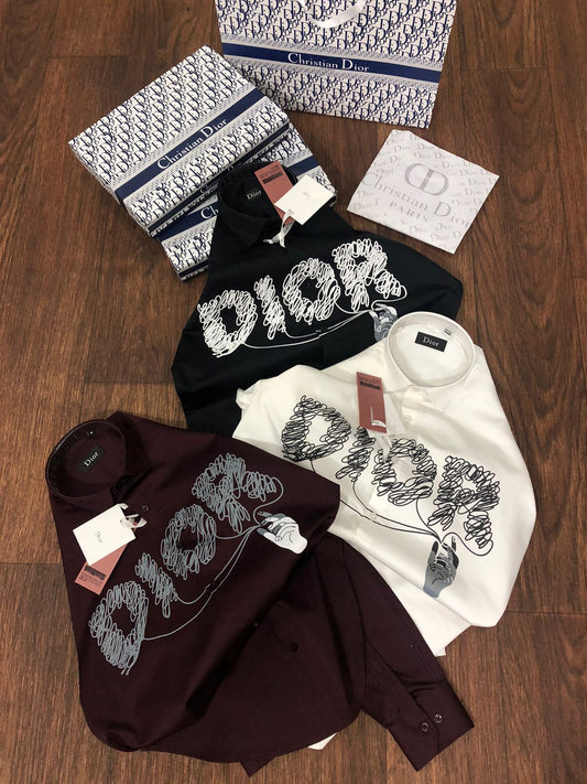 CHRISTIAN DIOR || Street Style Dior Logo Long Sleeves Luxury Shirts - FASHION MYST