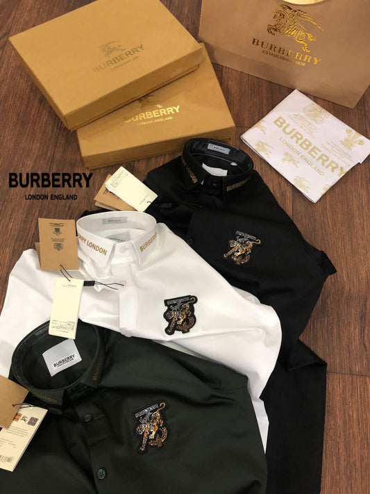 BURBERRY || TB Tiger Logo Polo Shirt For Men's - FASHION MYST