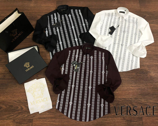 VERSACE || Men Fashionable Logo Printed Designer Shirt - FASHION MYST