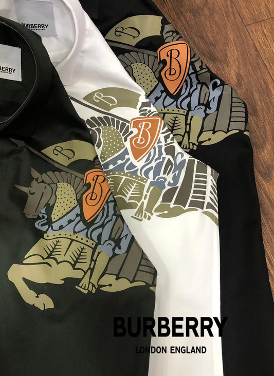 BURBERRY || Monogram Long Sleeves Plain Cotton Logo Luxury Shirts - FASHION MYST