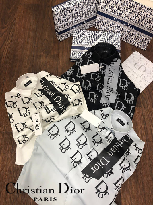 CHRISTIAN DIOR || Black Dior Monogram Printed Full Sleeve Shirt - FASHION MYST