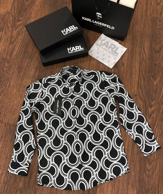 KARL LAGERFELD || Vector Geometric Abstract Seamless Monochrome Pattern Texture - FASHION MYST