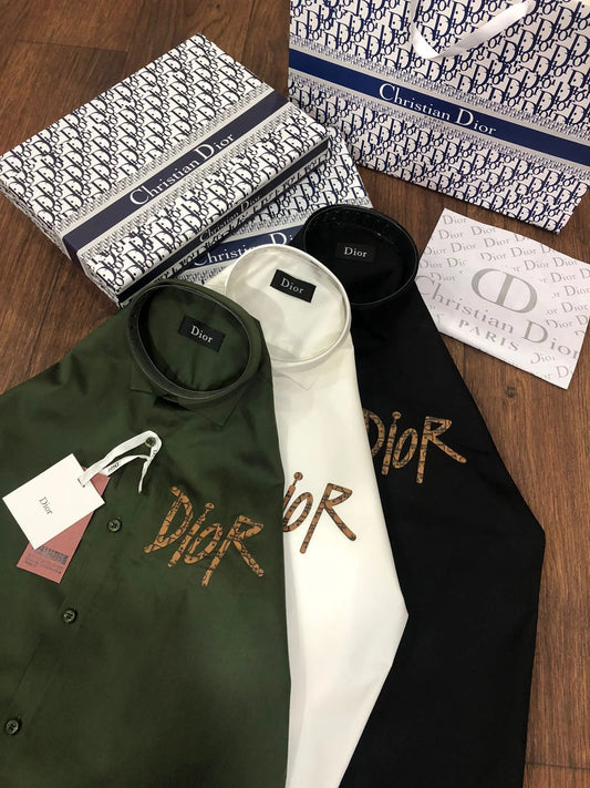 CHRISTIAN DIOR || Handwritten Dior Long-Sleeved Shirt - FASHION MYST