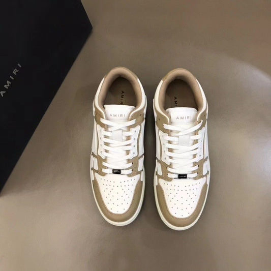 AMIRI || Bone Runner Skel Top Low 'White Brown' - FASHION MYST