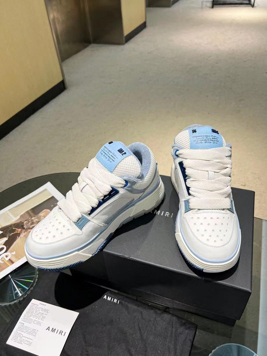 AMIRI || MA-1 IN WHITE AND BLUE SNEAKER - FASHION MYST