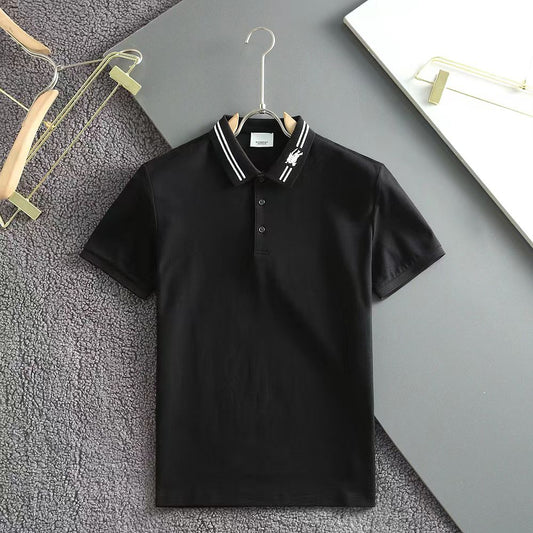 BURBERRY || Manfinity Men's Contrasted Striped Polo T-Shirt - FASHION MYST