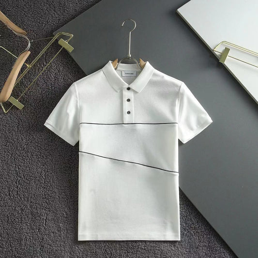 FERRAGAMO || Contrasting Piping Polo T-Shirt In Cotton Jersey - FASHION MYST