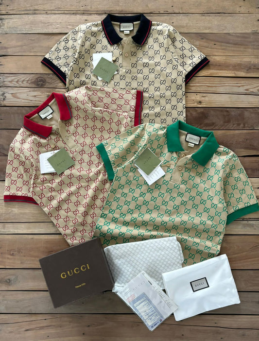 GUCCI || Logo-Jacquard Silk and Cotton-Blend Polo Shirt - FASHION MYST