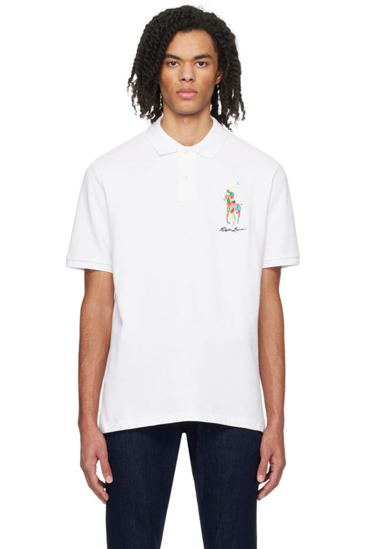 POLO RALPH LAUREN || Piqué Polo White T-Shirt Classic Fit - FASHION MYST
