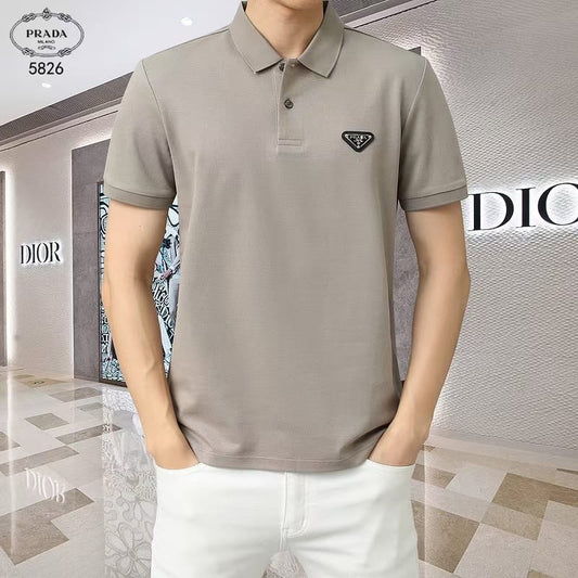 PRADA || Premium Chest Logo Polo T-Shirt For Men - FASHION MYST
