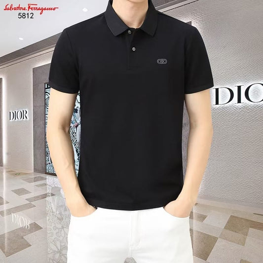 SELVATORE FERRAGAMO || Cotton-piqu Slim-fit Polo Shirt With Logo Details - FASHION MYST