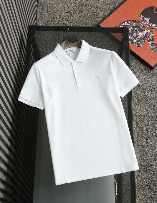 SELVATORE FERRAGAMO || Solid Cotton Regular Fit Mens T-Shirt - FASHION MYST