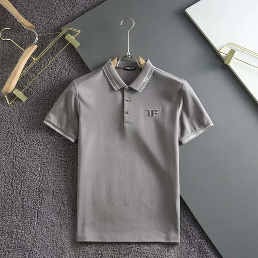 TOM FORD || Cotton-Blend Polo T-Shirt With 3D Embossed Logos - FASHION MYST