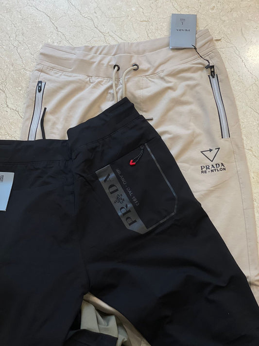 PRADA || Arrow Logo Cotton Trackpants For Men - FASHION MYST