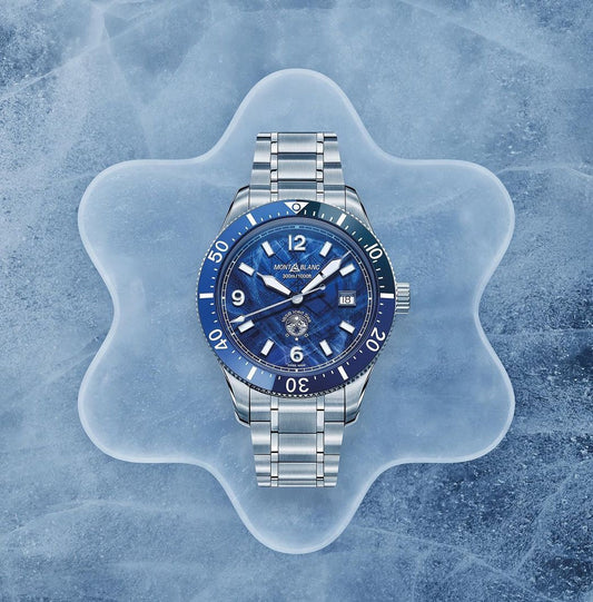 MONT BLANC || 1858 Iced Sea Automatic Date Watch - FASHION MYST