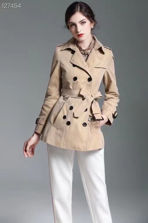 LONG BUTTONED TRENCH COAT WITH POCKETS AND BELT FOR LADIES - FASHION MYST