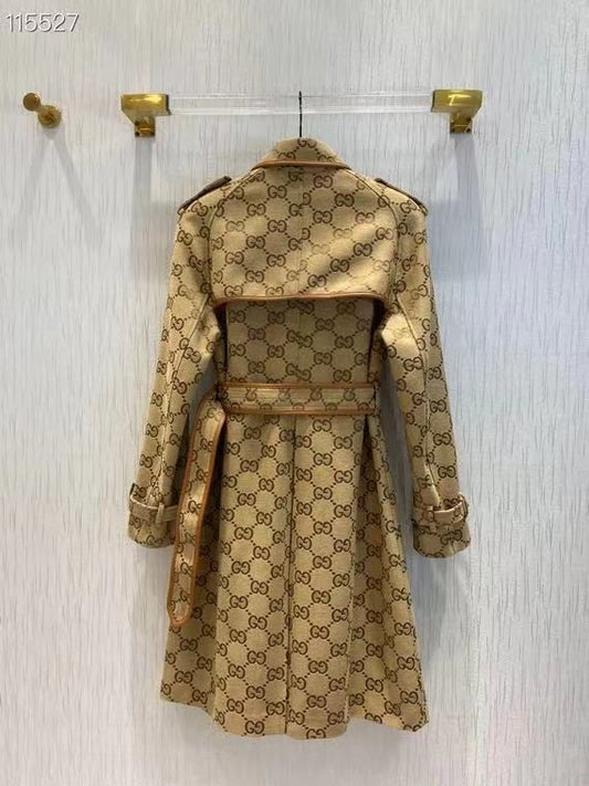 Long Elegant Style Logo Coats For Ladies - FASHION MYST