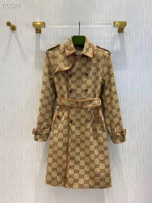 PREMIUM BRAND PRINTED TRENCH LONG COAT FOR WOMEN - FASHION MYST