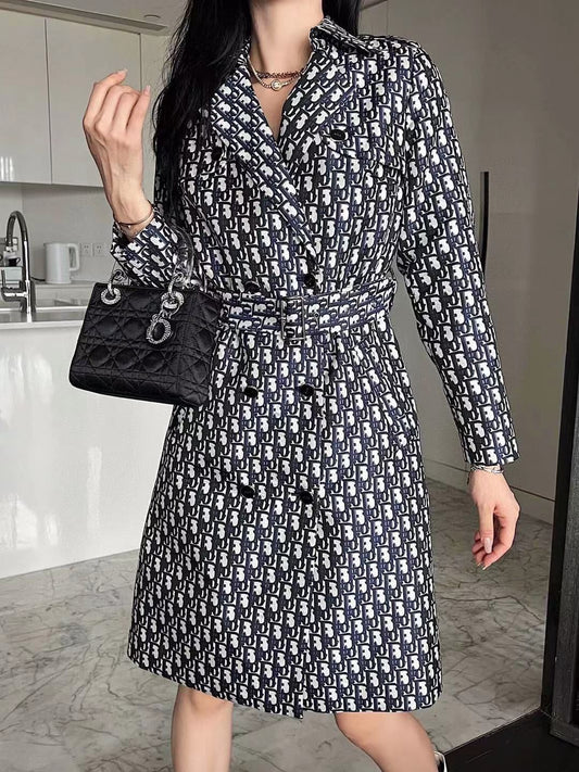 PREMIUM QUALITY BRAND PRINTED LONG COAT - FASHION MYST