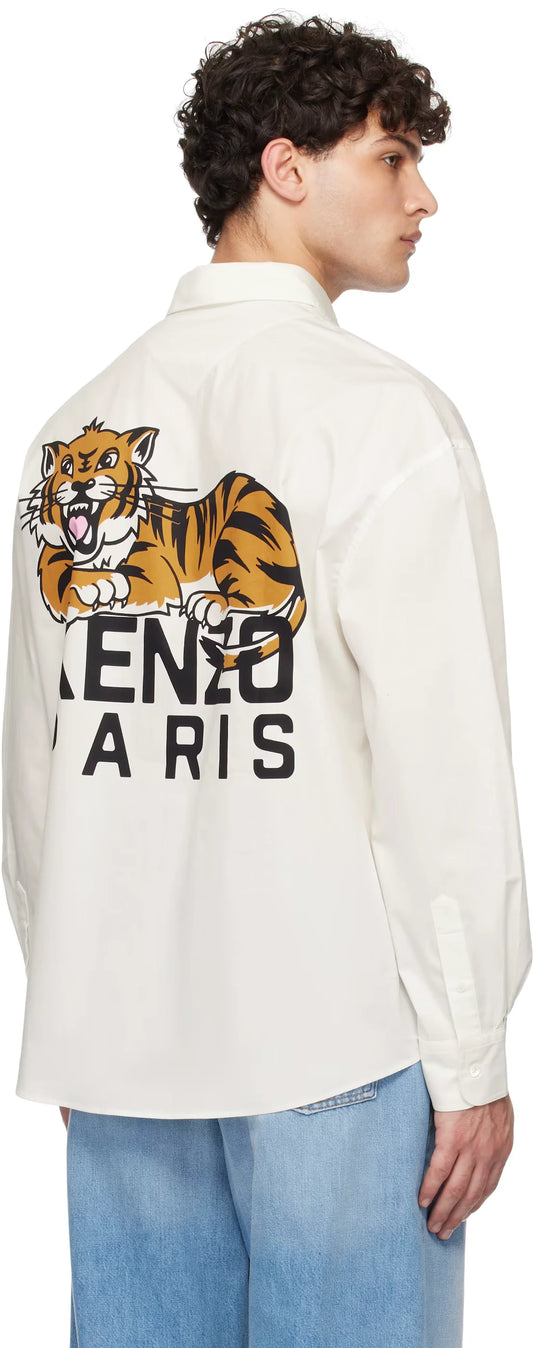 KENZO || Happy Tiger Pocket Casual Shirt For Men- FASHION MYST