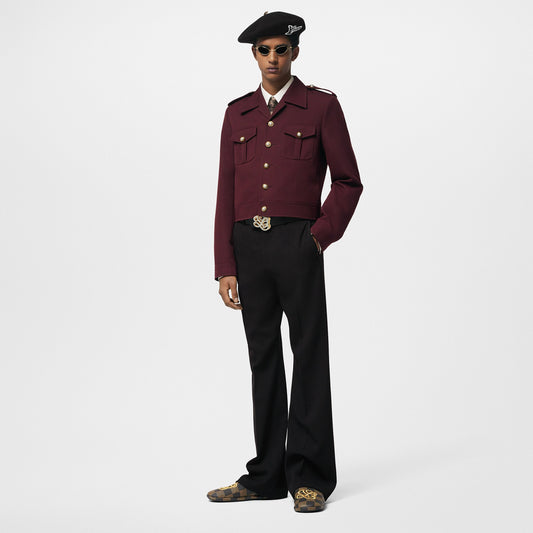 LOUIS VUITTON || LV Palace Slipper In Damier Grained Calf Leather / Brown