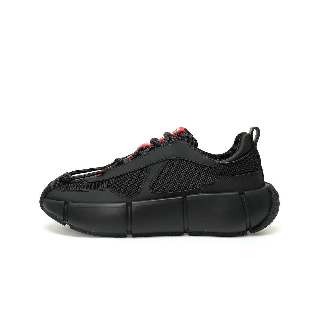 PRADA || 3D Cloudbust Thunder Technical Black Low-Top Sneakers