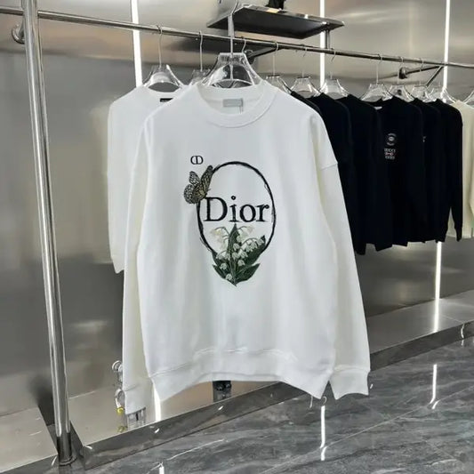 CHRISTIAN DIOR || Dior Floral Logo Crewneck Sweatshirt- FASHION MYST