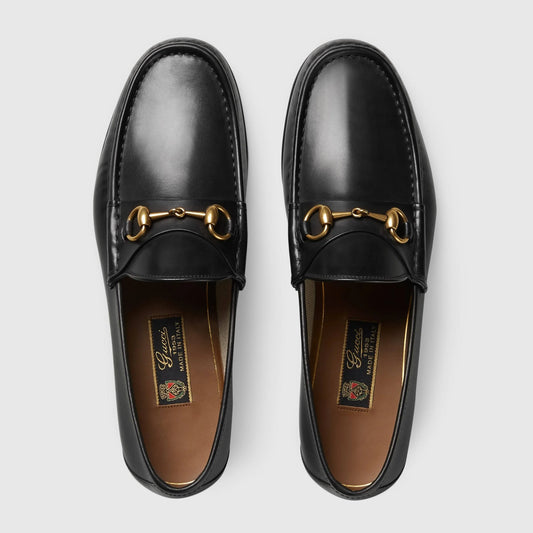GUCCI || Men's Horsebit 1953 Leather Loafers - Black- FASHION MYST