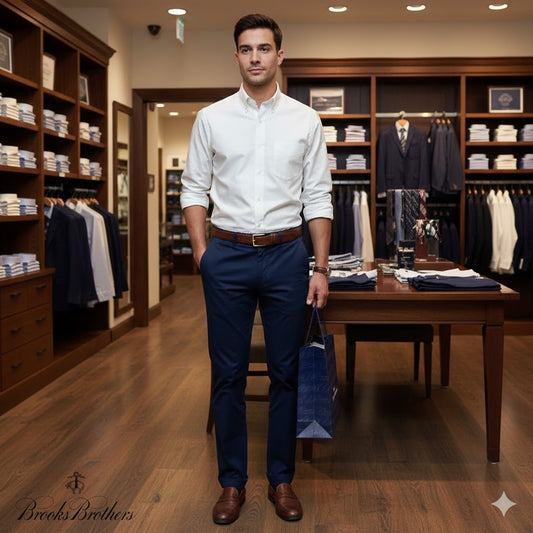 BROOKS BROTHERS || Milano Slim-Fit Button-Down Collar Oxford Shirt