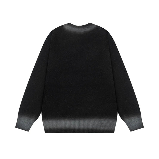 GIVENCHY || Branded Black Cotton Logo Knit Pullover- FASHION MYST