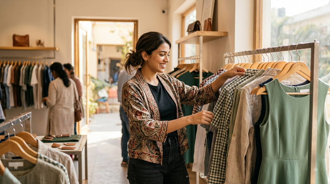 Casual shirt and western dress fabric detail at Fashion Myst