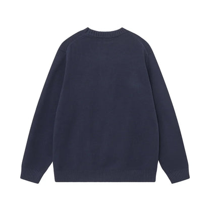 CHRISTIAN DIOR || Bobby Cashmere Jacquard Knit Top Navy