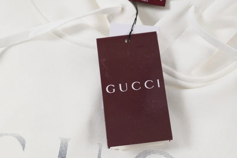 GUCCI || Cotton 'Gucci Firenze 1921' Hooded Sweatshirt In White