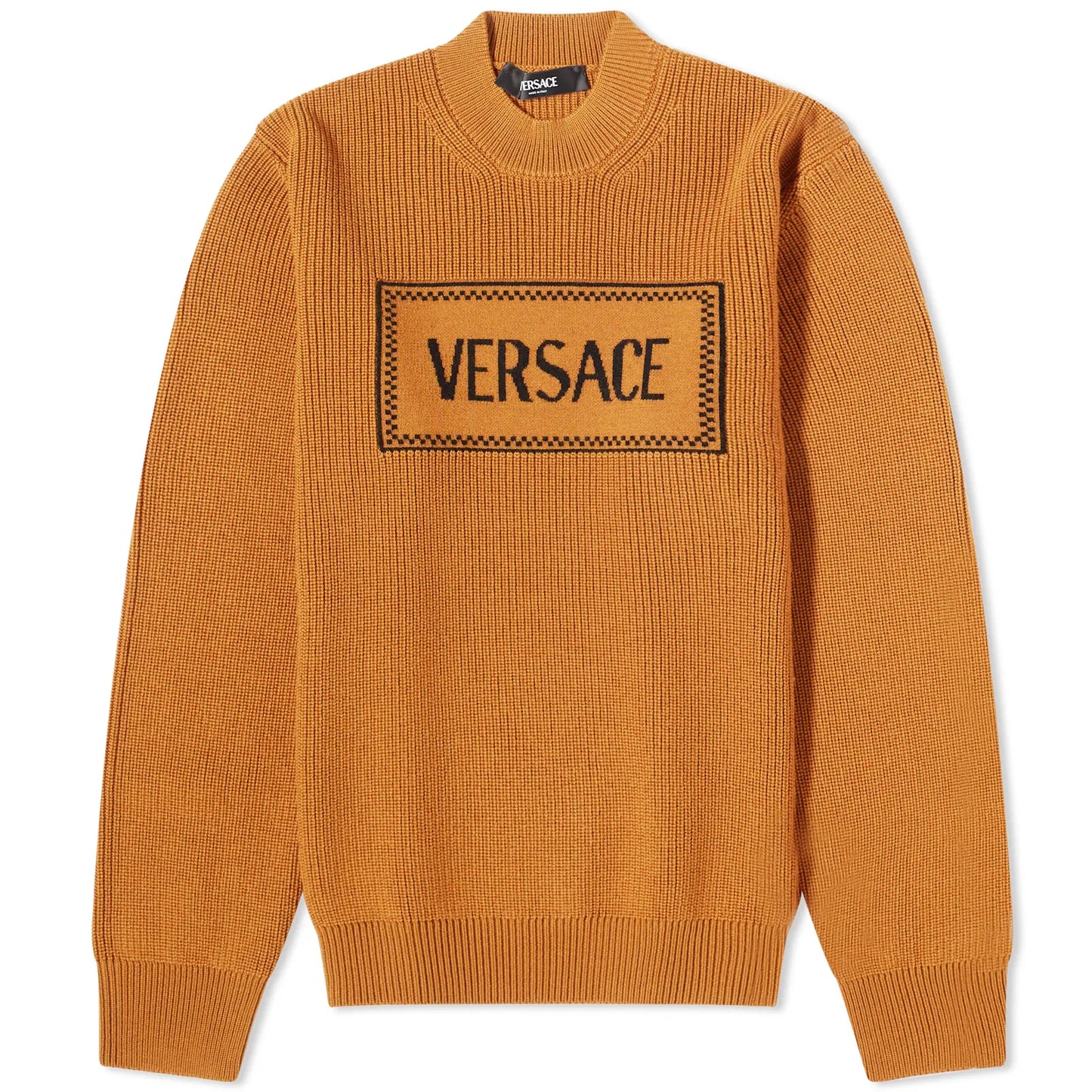 VERSACE || Macrologo Knit Wool Sweater For Men's