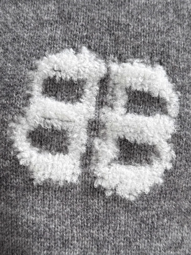 BALENCIAGA || BB Logo Jacquard Wool Jumper Pullover