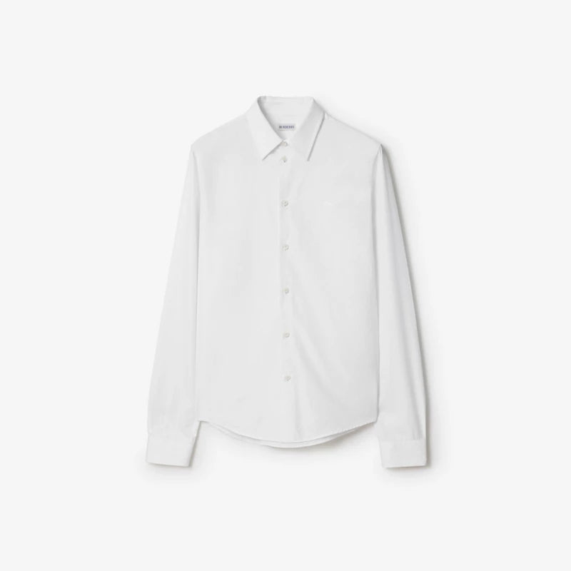 Burberry Classic Men's Cotton Shirt - Black, Navy Blue & White FASHION MYST